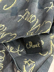 Dark fabric with gold patterns