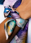 Luxury Silk Small Scarf - Plum