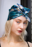 Luxury Silk Medium Scarf- Bleue