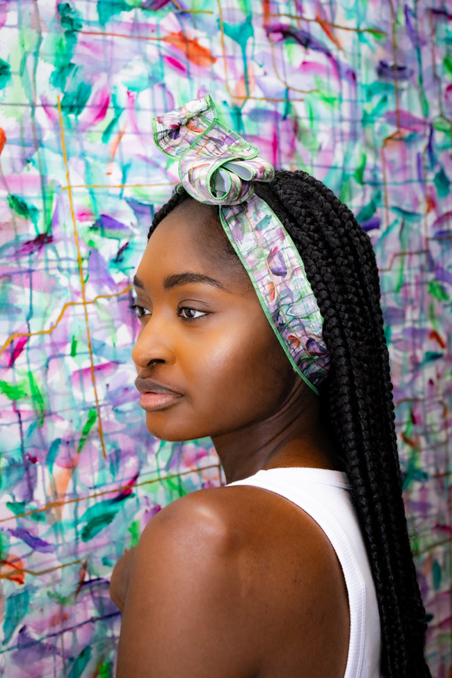 Luxury Satin Thin Scarf -Sunda