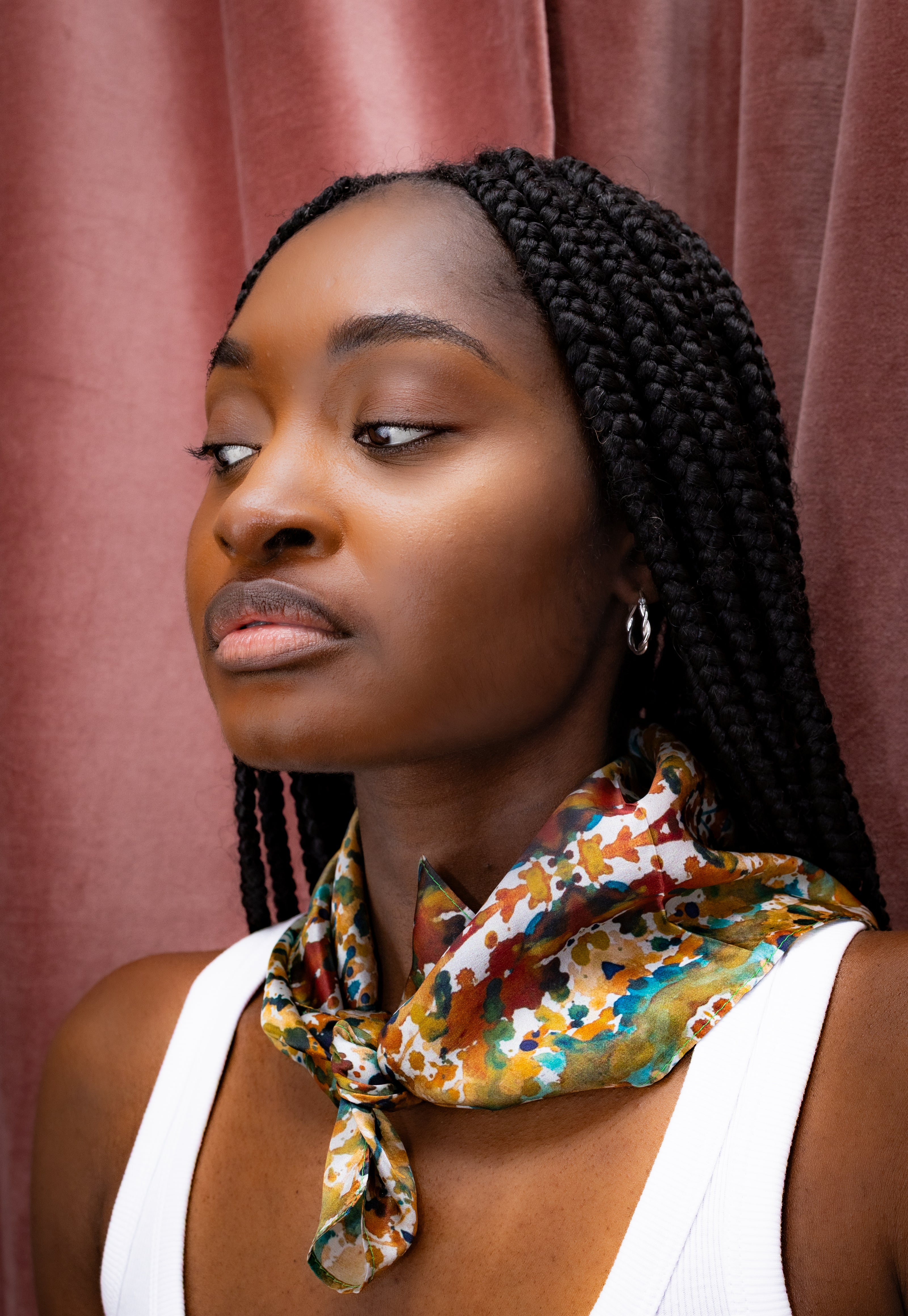 Luxury Silk Medium Scarf-Winona