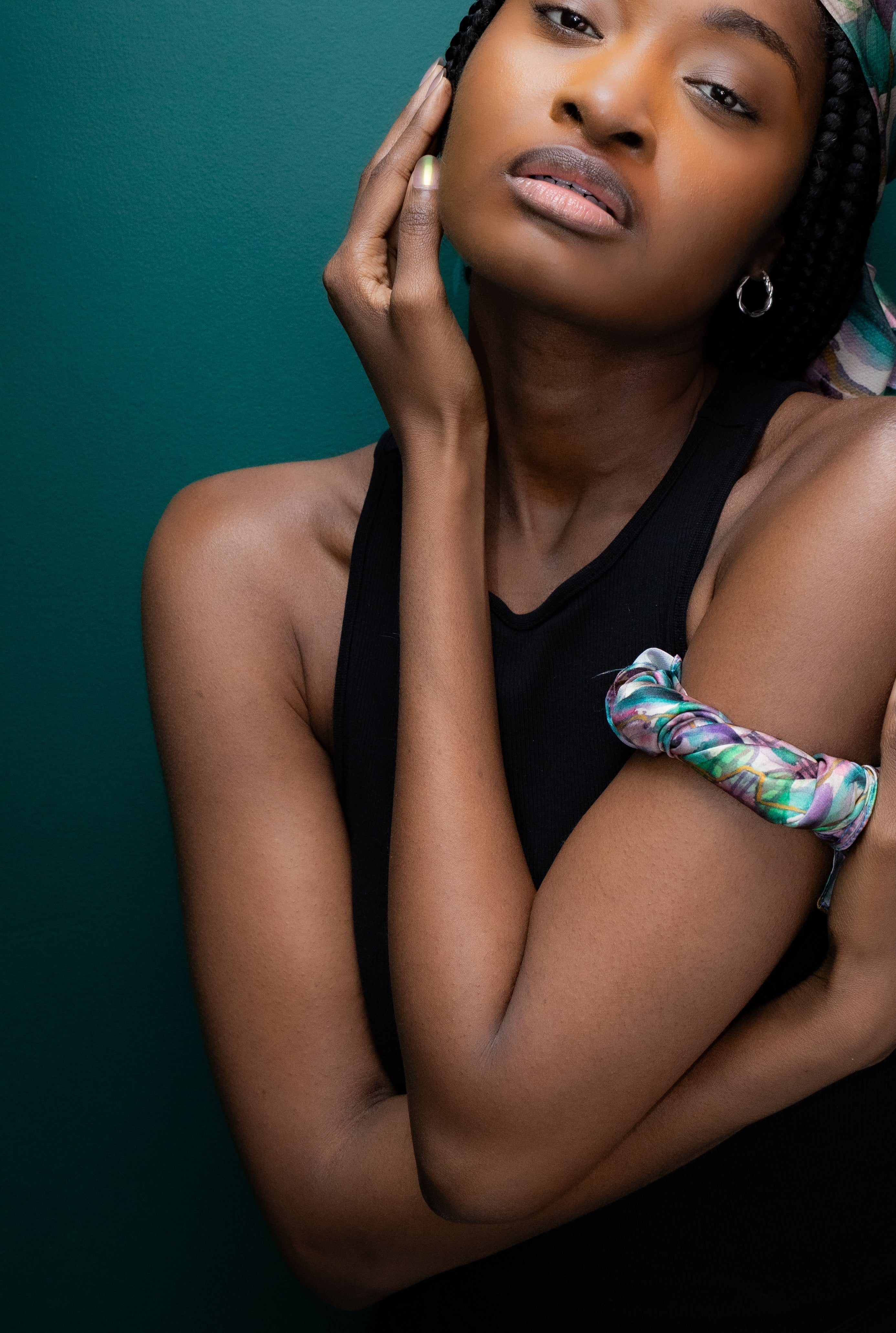 Luxury Silk Medium  Scarf- Sinharaja