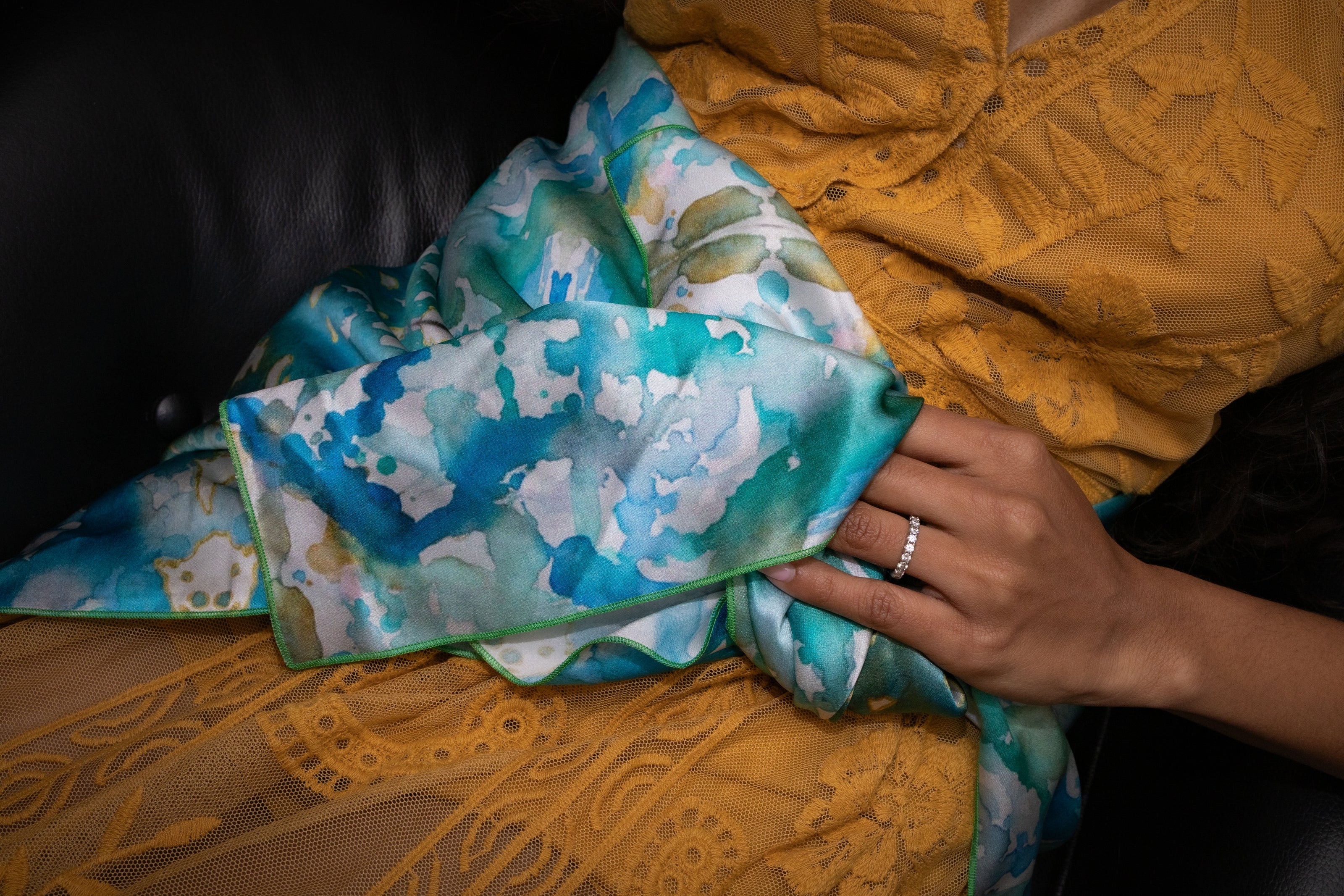 Luxury Silk XL Scarf- Mergui